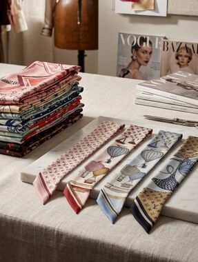 Buyers Choice!! One Silk Monogram Twilly Scarf  Many Options Available